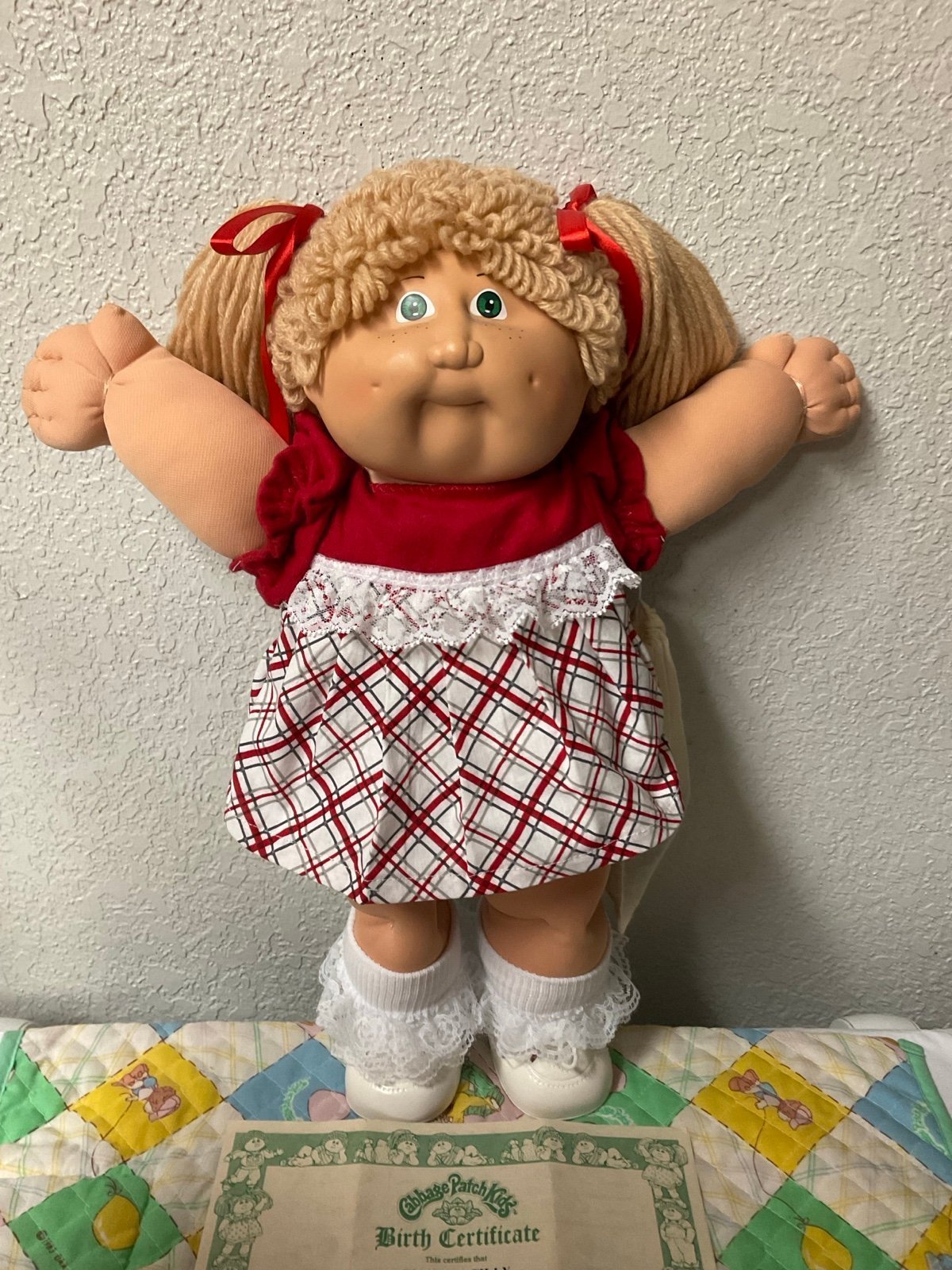 First Edition Vintage Cabbage Patch Kid Girl Freckles wheat Hair HM#2