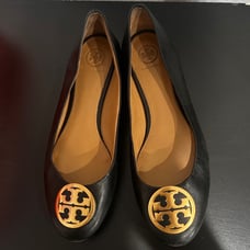 Tory Burch Black Leather Flats