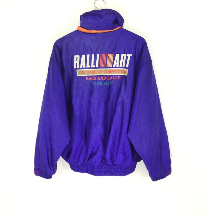 rare! ! Embroidered Big Logo Vintage 90s Jacket/Mitsubishi Racing