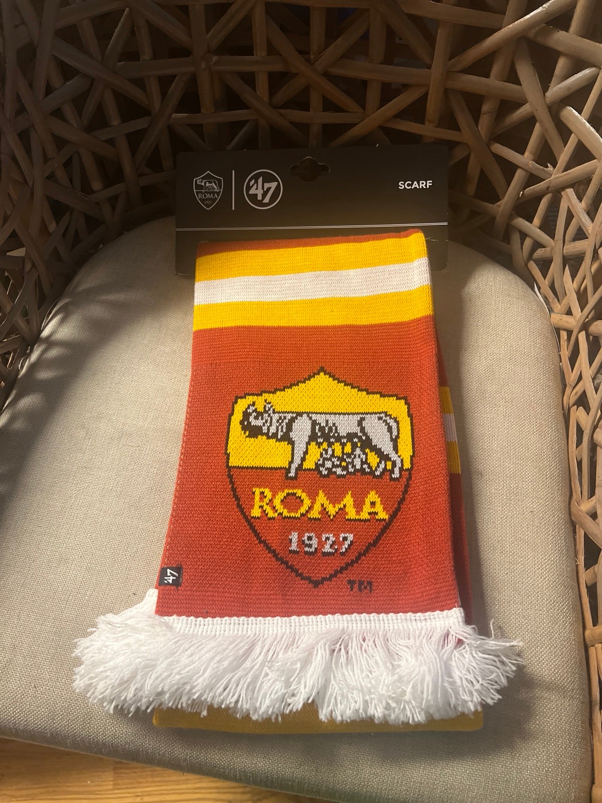 New 47 Official Roma 77 Flag Scarf NWT