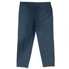St. John Pants Pintucked Ankle Trouser Jacquard Diamond Print High Rise Size 12