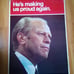 AUTHENTIC ORIG. 49 X 30 POLITICAL POSTER 1970s GERALD FORD HE MAKING US PROUD