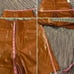 Free People Star Crossed Lovers Patent Leather Straight Leg Pants Brown Orange 8