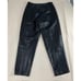 Michael Hoban North Beach Straight Leather Pants Size 30 Black Dark Pant Vintage