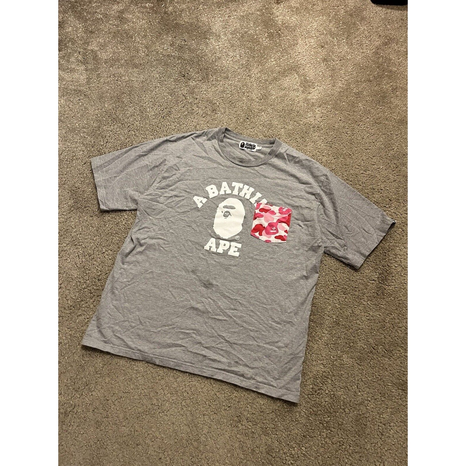 Authentic Bape ABC Camo Pocket College Relaxed Tee L Baby Milo Supreme