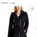 Mk Black Hooded Belted coat