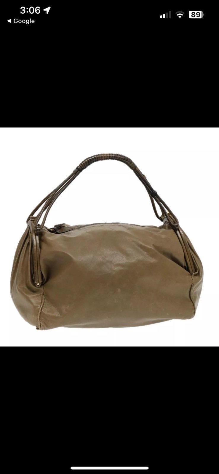 Bottega Veneta olive green hobo side pouch coin slouchy bag