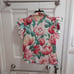 Bathsheva Claude Tulip Print Cotton Button Up Pink Blouse