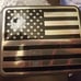 USA US American Flag Black Chrome Trailer Metal Hitch Cover with Stainless Steel
