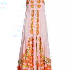 Farm rio pink orange papaya salad Dress cotton