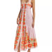Farm rio pink orange papaya salad Dress cotton