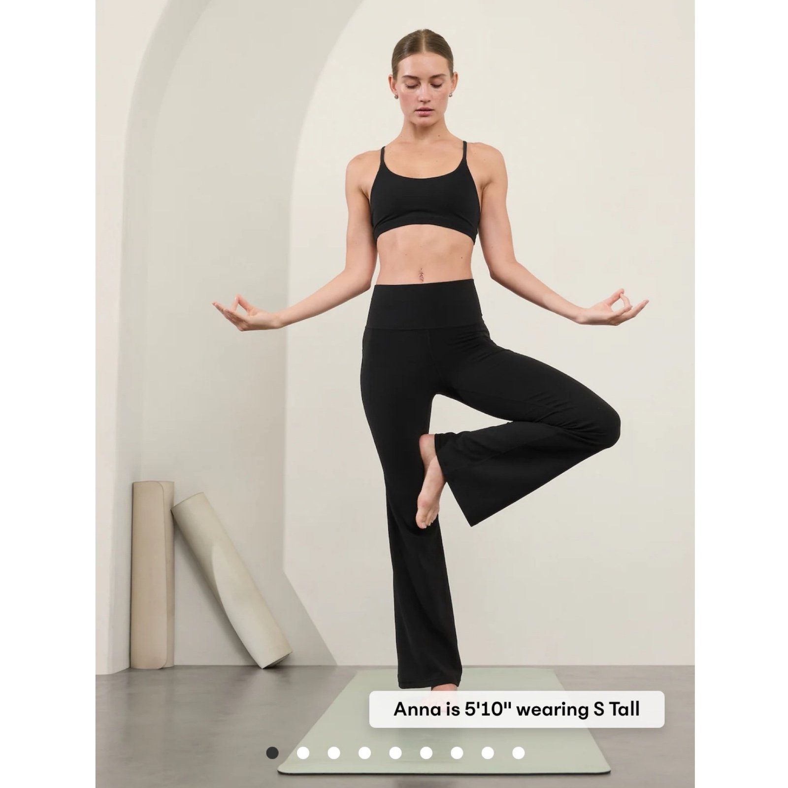 Women’s Athleta Salutation Stash High Rise Flare Yoga Pants in Black (Small)