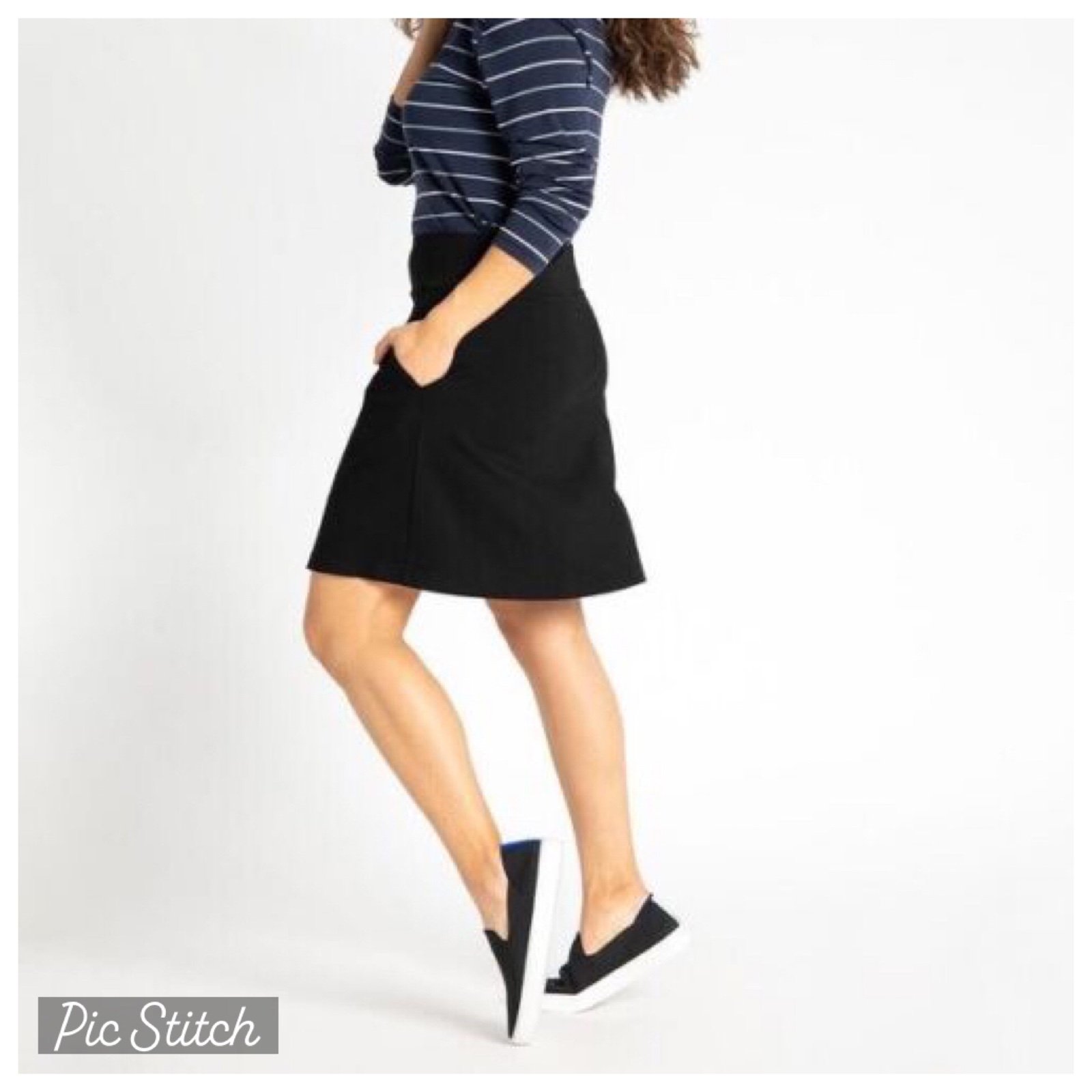 BETABRAND | Pull On Stretch Skirt Shorts Skort -pockets -Medium
