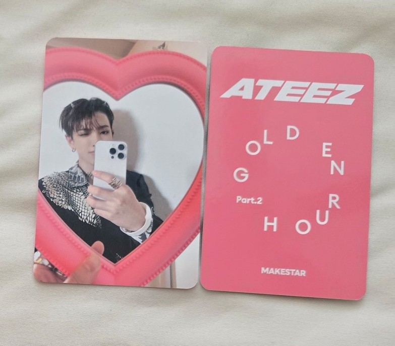 Ateez hongjoong golden hour 2 makestar lucky draw pc mirror