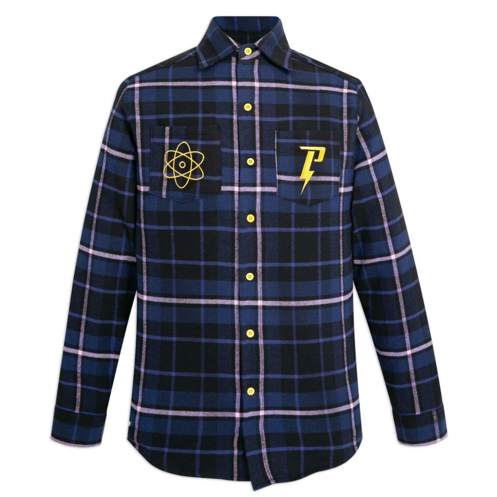 Large - Disney Goofy Movie Powerline Flannel Shirt for Adults by Cakeworthy