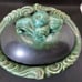 Exquisite Majolica Footed Jar. Vintage & Rare.