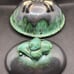 Exquisite Majolica Footed Jar. Vintage & Rare.