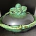 Exquisite Majolica Footed Jar. Vintage & Rare.