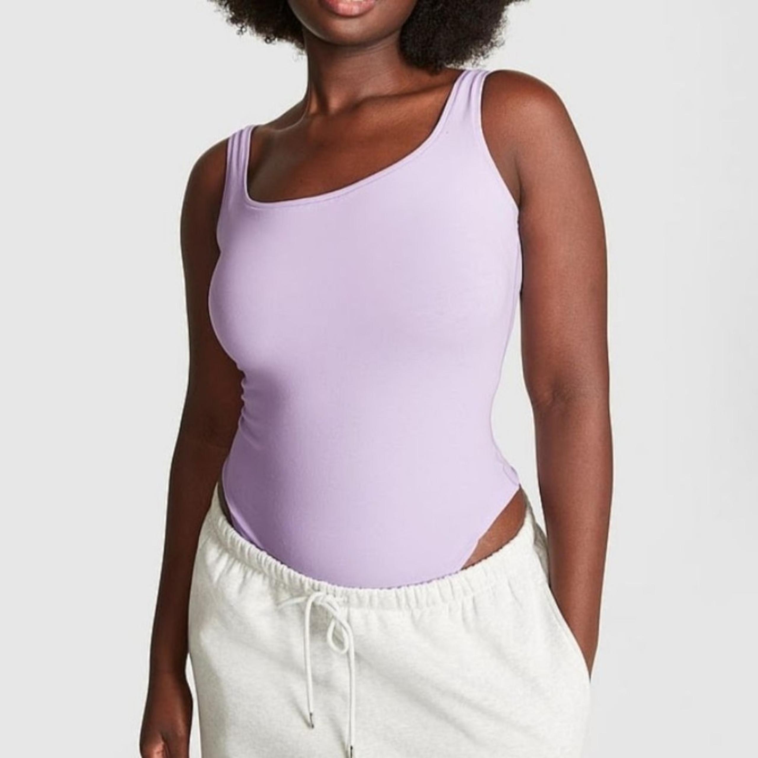 PINK Victoria's Womens Secret Base Cotton Bodysuit Size. XL. NEW.