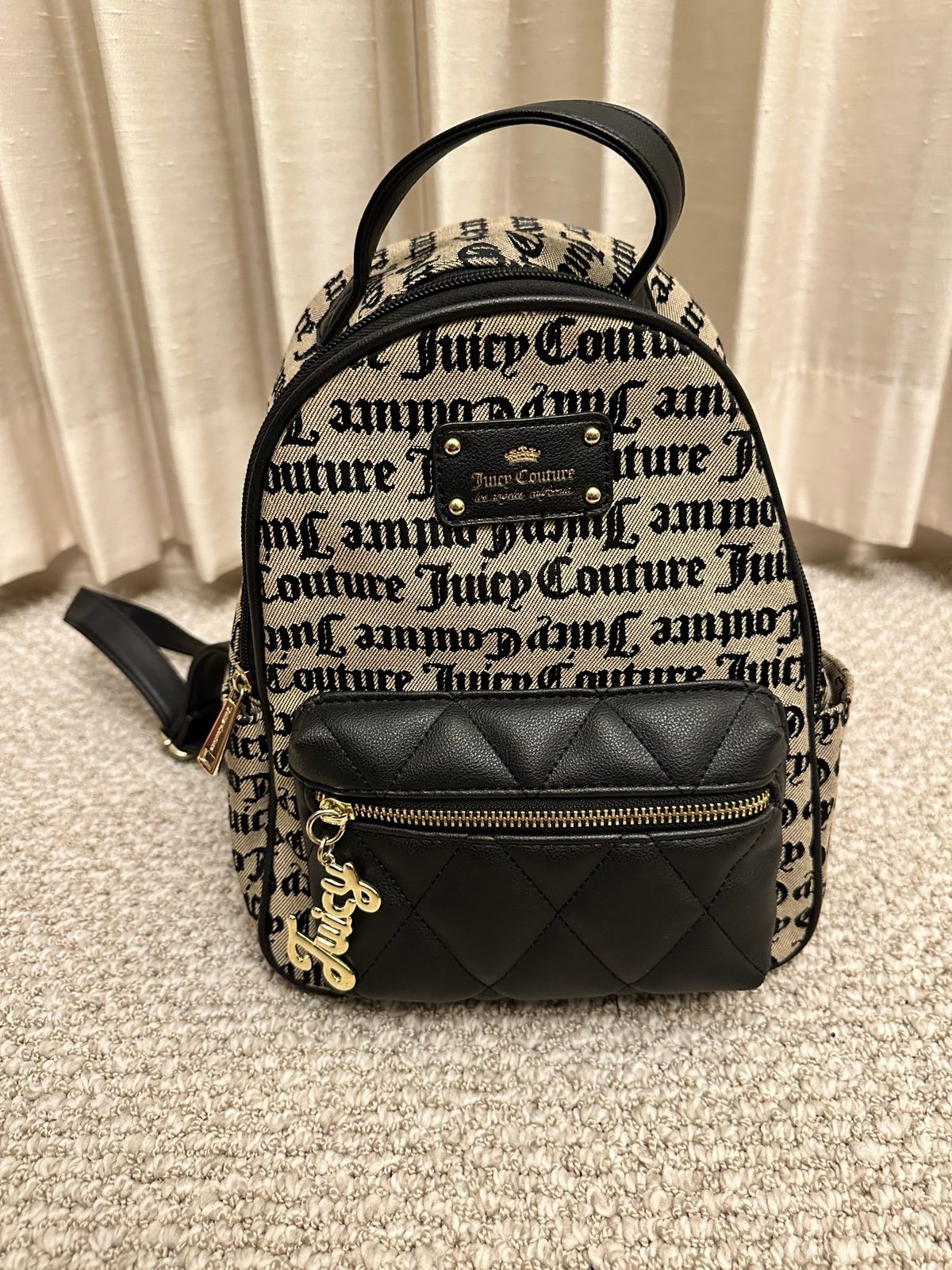 Juicy Couture Grey and Black Backpack