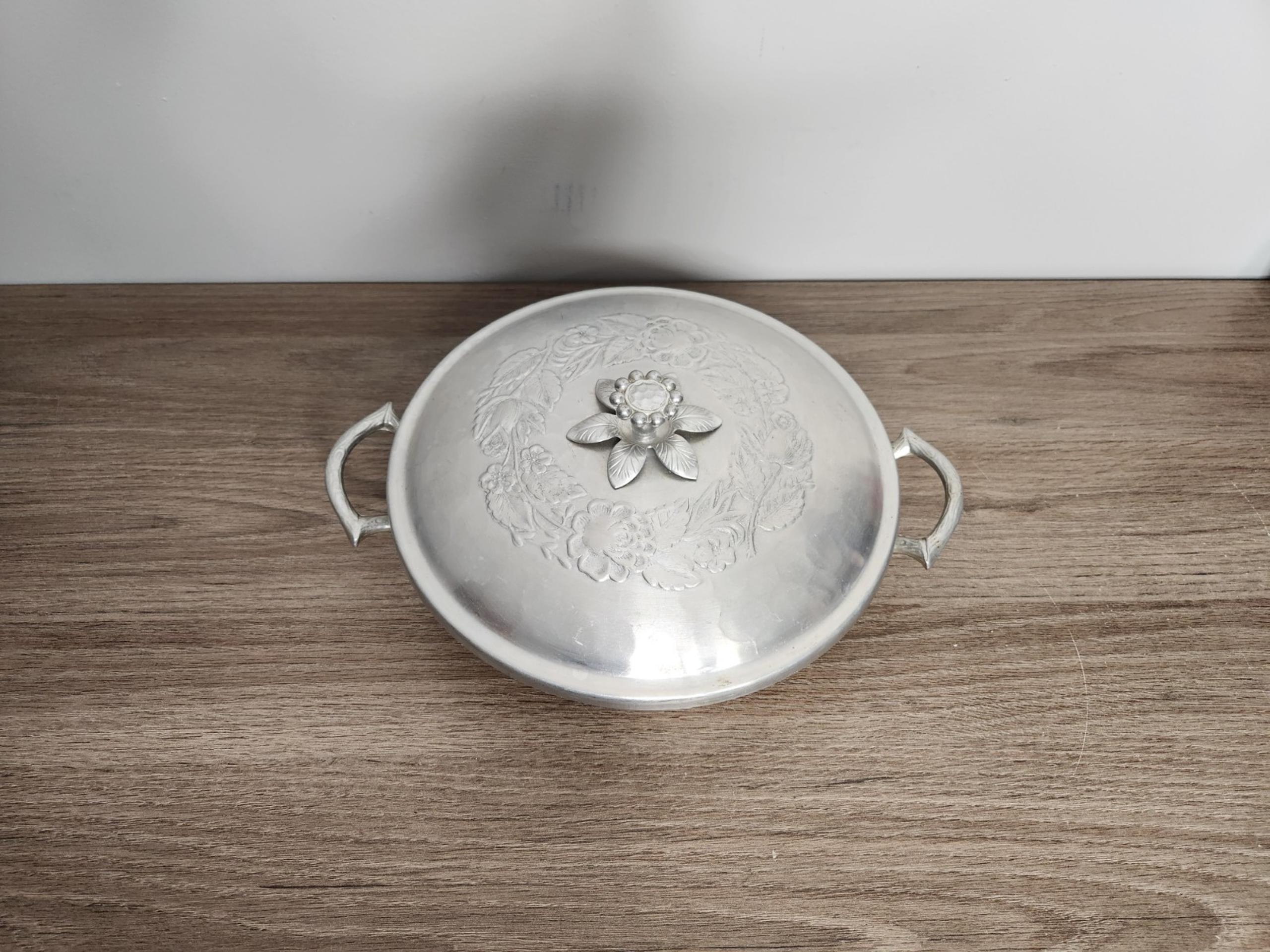 Vintage EverLast Aluminum B42 Casserole Server Pan With Pyrex Glass Dish #595