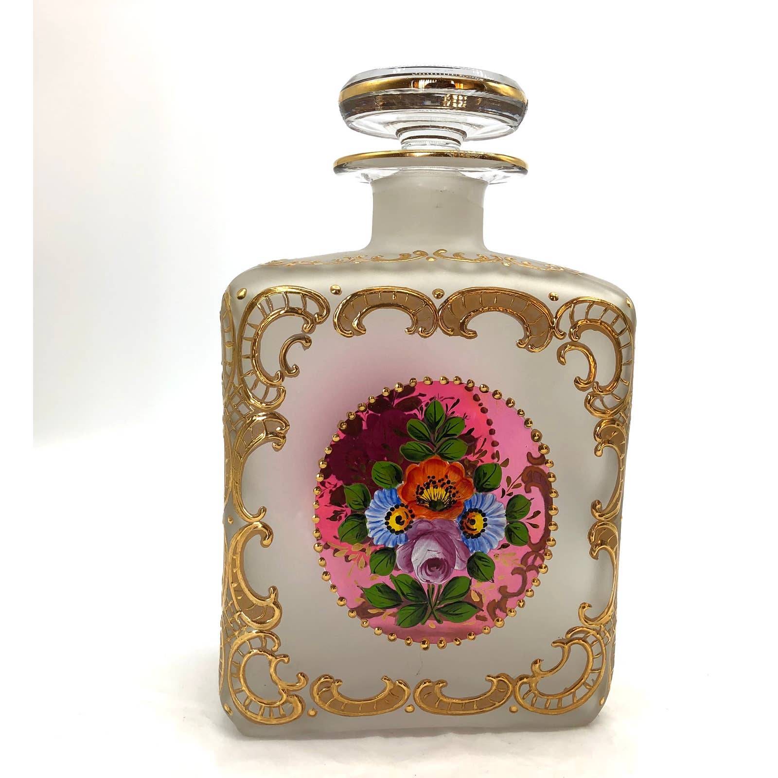 Gorgeous Handpainted Moriage Decanter