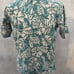 PreOwned Reyn Spooner Hawaiian Print Green/Cream 3/4 Button Men's Small
