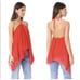 Alice + Olivia Tish Tie-Neck Handkerchief Red Top Color Poppy Women’s Size ~ XS