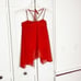 Alice + Olivia Tish Tie-Neck Handkerchief Red Top Color Poppy Women’s Size ~ XS