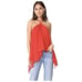 Alice + Olivia Tish Tie-Neck Handkerchief Red Top Color Poppy Women’s Size ~ XS