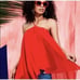 Alice + Olivia Tish Tie-Neck Handkerchief Red Top Color Poppy Women’s Size ~ XS