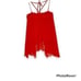 Alice + Olivia Tish Tie-Neck Handkerchief Red Top Color Poppy Women’s Size ~ XS