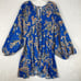 Free People Womens S Boho Blue Arzel Kimono A Line Babydoll Dress Maximalism