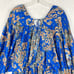 Free People Womens S Boho Blue Arzel Kimono A Line Babydoll Dress Maximalism