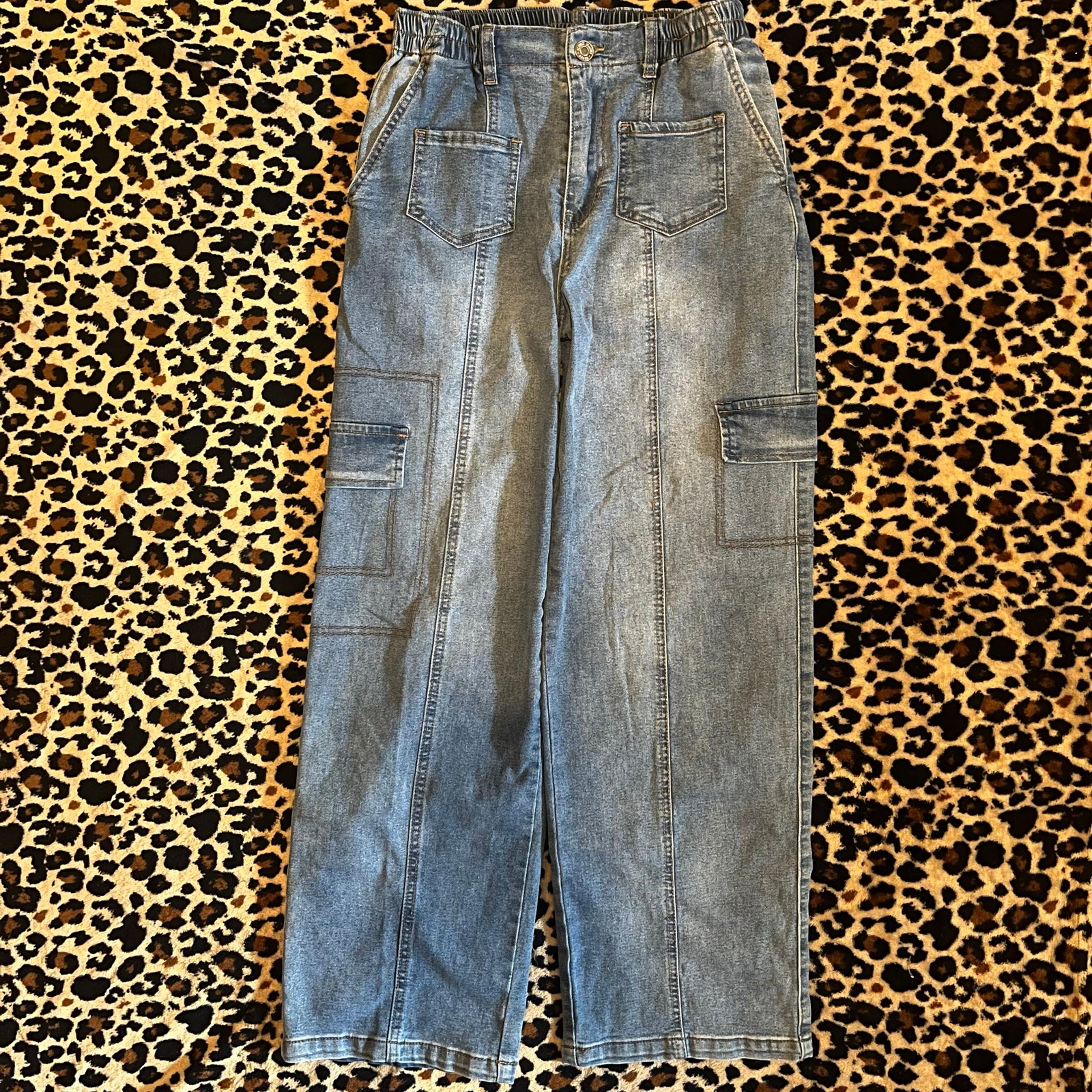Almost Famous Light Wash High Waisted Wide Leg Jeans