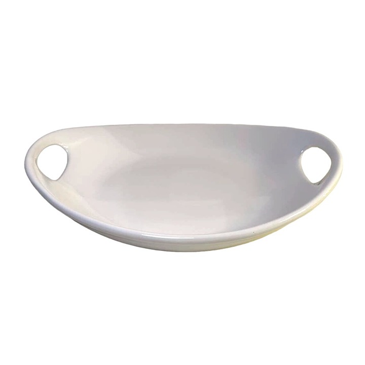 Williams Sonoma Open Kitchen Porcelain 12 Oval Handled Platter RARE **Retired**