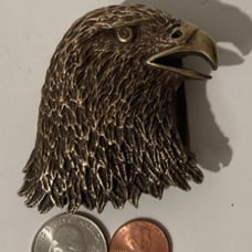 Vintage 1979 Metal Belt Buckle, American Bald Eagle, Leoma Lovegrove, Fun, Nice
