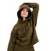 Girlfriend Collective Olive Green Fleece Pullover Hoodie size Large