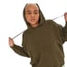 Girlfriend Collective Olive Green Fleece Pullover Hoodie size Large