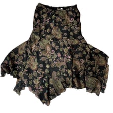 paisley peasant skirt