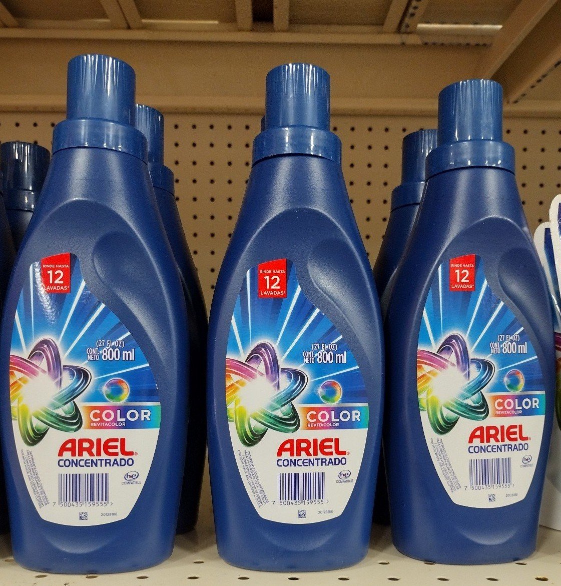 3X ARIEL DETERGENTE REVITACOLOR LIQUIDO CONCENTRADO - 3 de 800ml c/u ENVIO GRATS