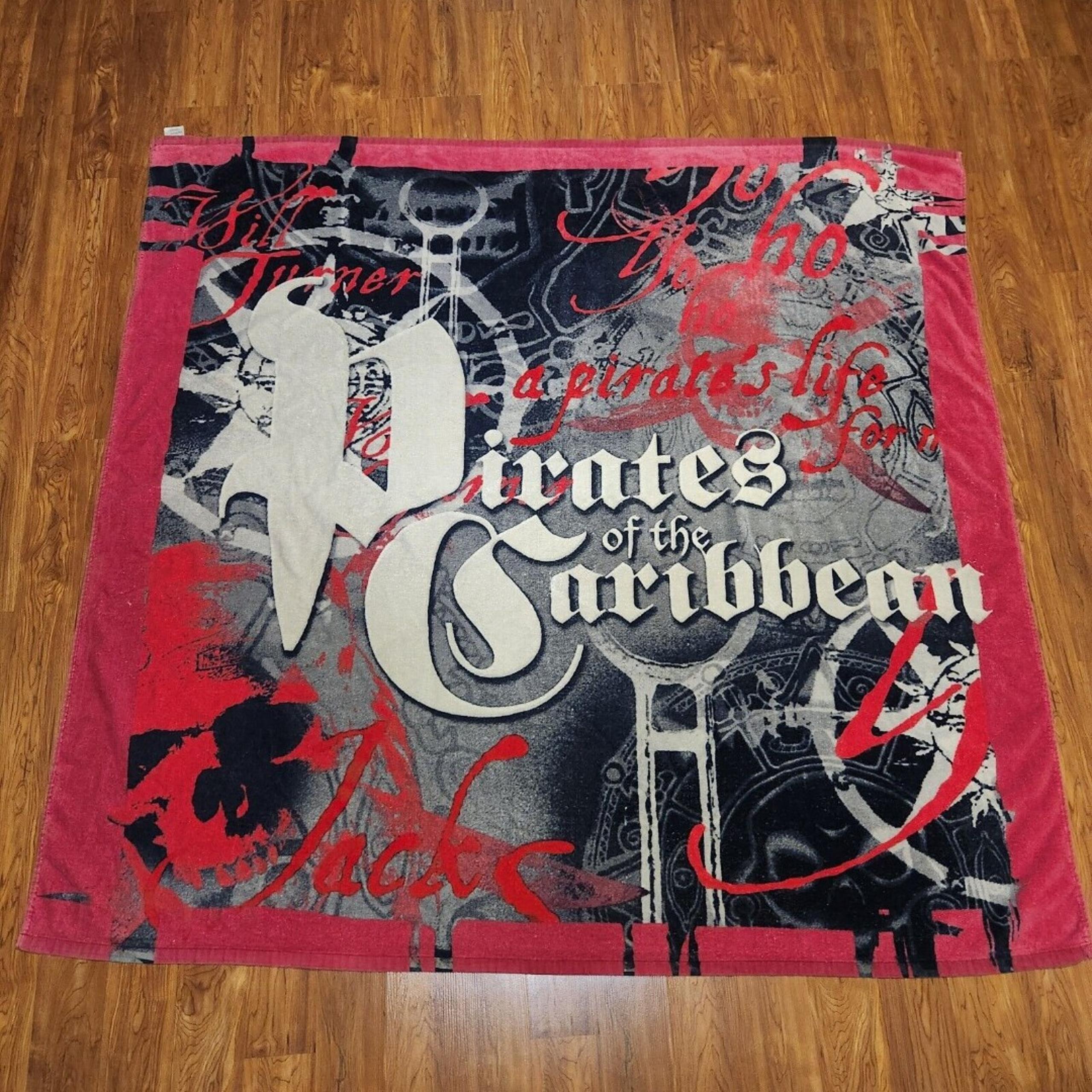 PIRATES OF THE CARIBBEAN COLLECTIBLE BEACH TOWEL 60 Inch X 60 Inch - Disney