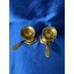 Vintage Pair of Brass Candlestick Holders with Finger Thumb Ring