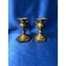 Vintage Pair of Brass Candlestick Holders with Finger Thumb Ring
