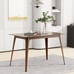 Solid Wood Dining Table with Walnut Legs