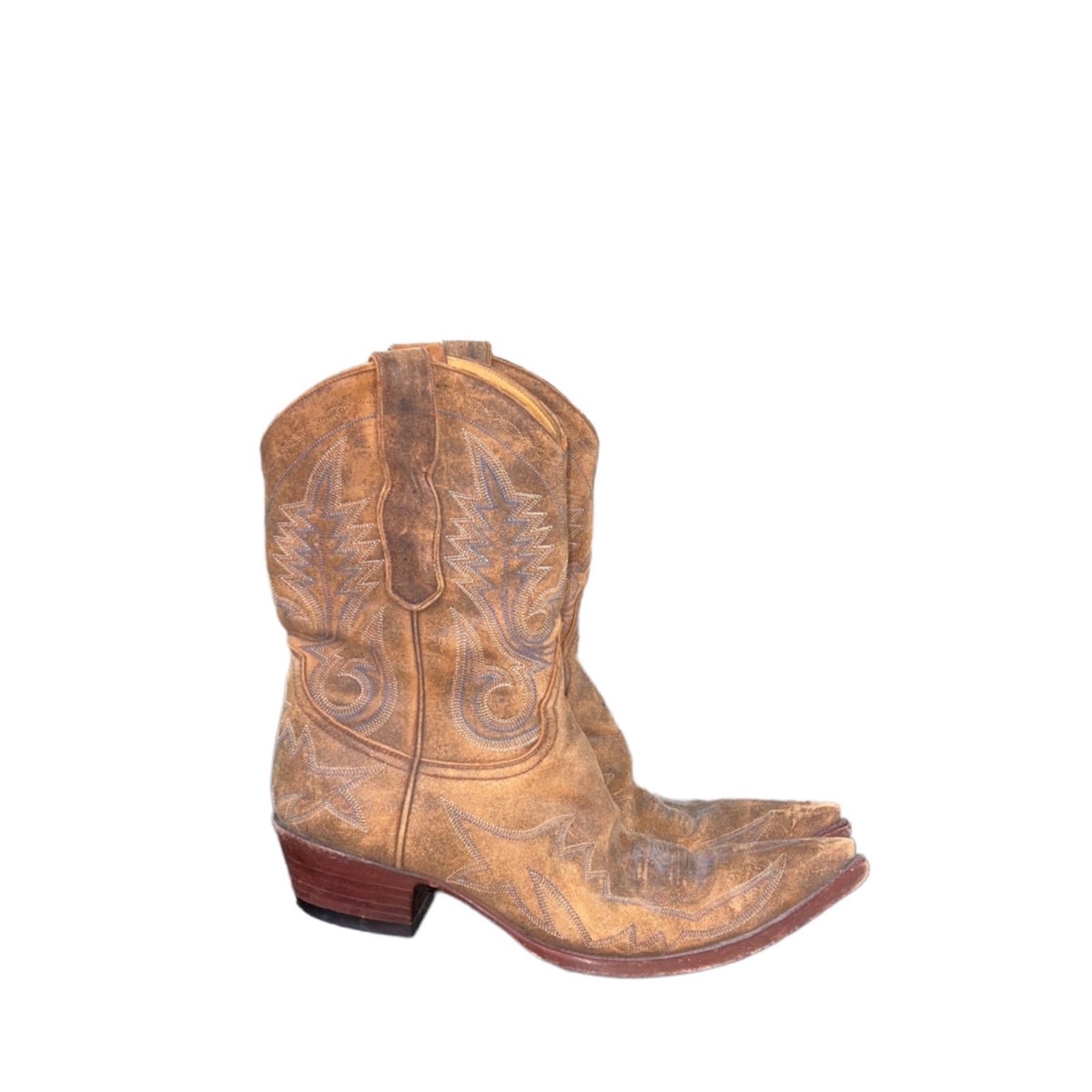 Boot Star By Old Gringo‎ Light Tan Western Cowgirl Mid Calf Short Boots