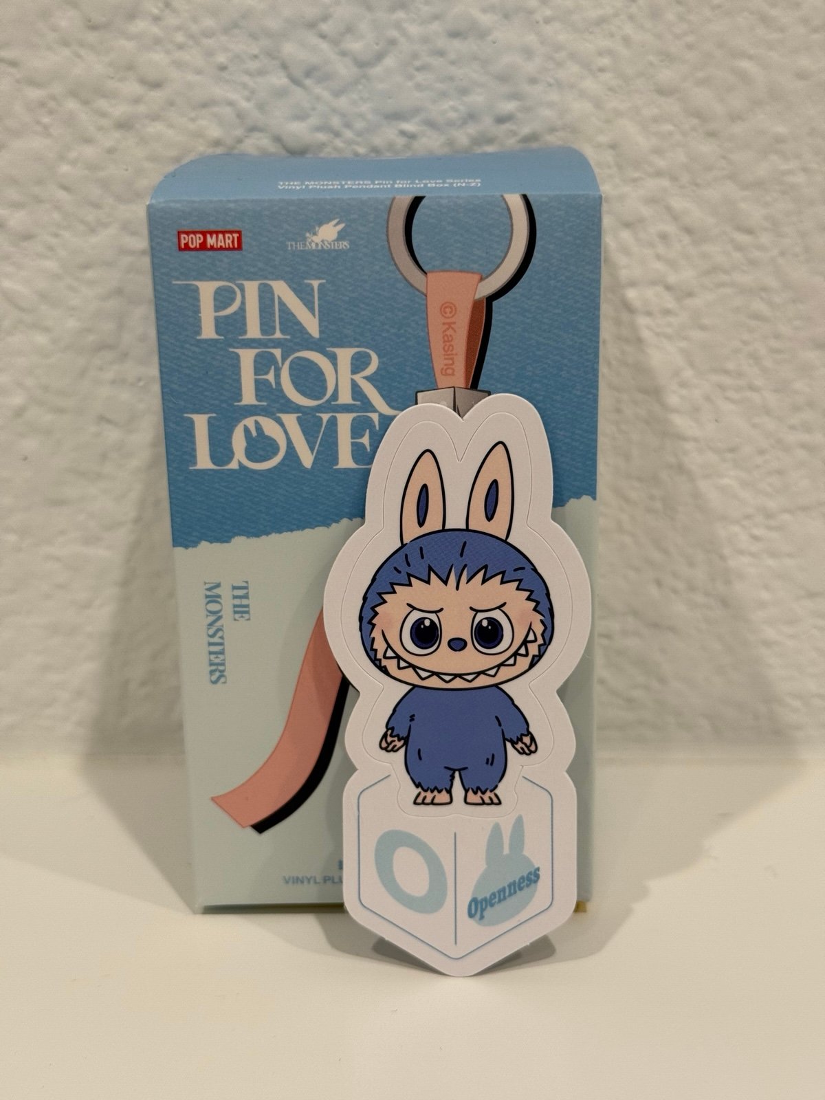 Pin for Love Plush mini labubu Keychain - O - Bright Sky Blue