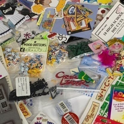 Huge Lot Cheerleader Sports paper crafts stickers bundle