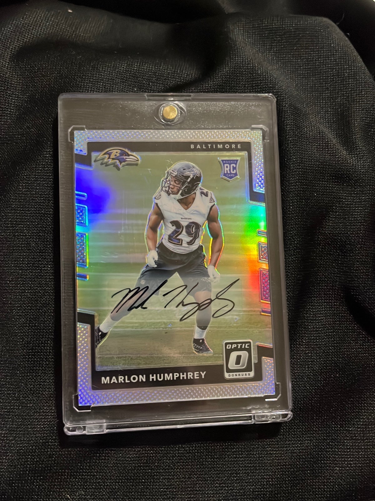 01/99 Marlon Humphrey Autographed Hologram Rookie 01/99