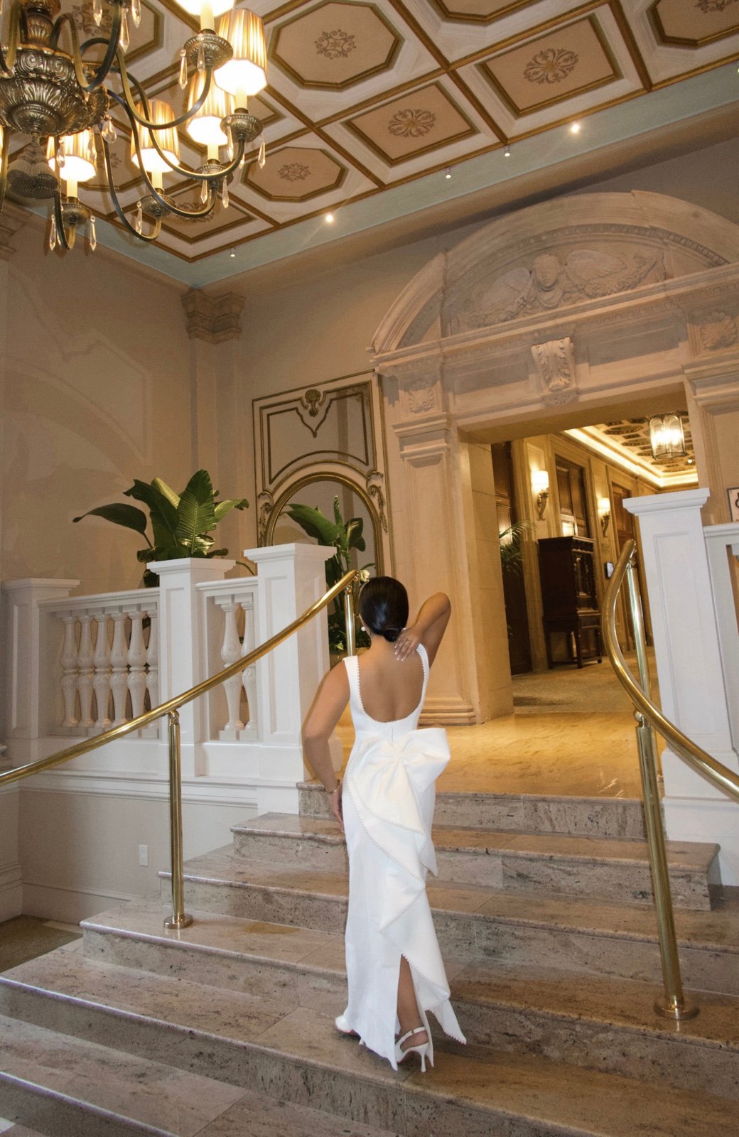 Gorgeous white dress with bow